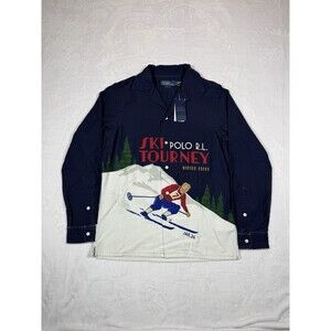 NWT Polo Ralph Lauren Classic Fit Ski Print Art Button Up Shirt Size Small